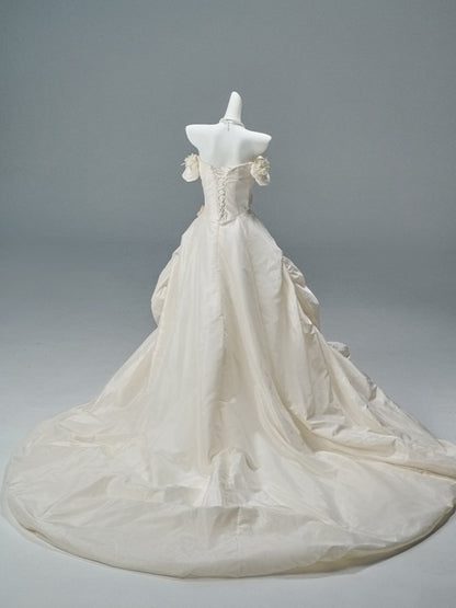 “Where Branches Fade” Sculptural Satin Couture Gown