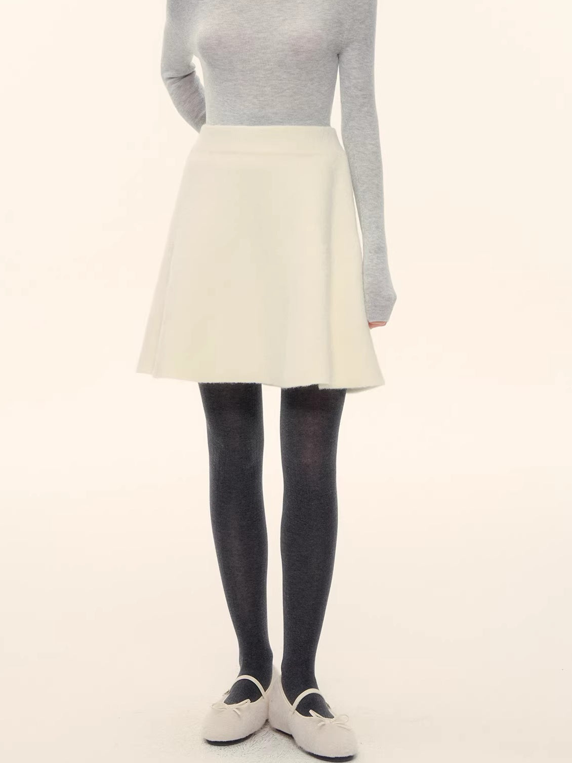 Wool-Blend Zip-Up Knit Jacket