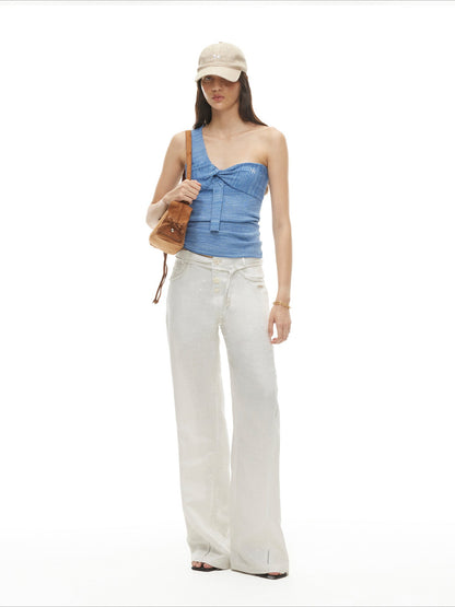 Twisted Draped Bandeau Bustier