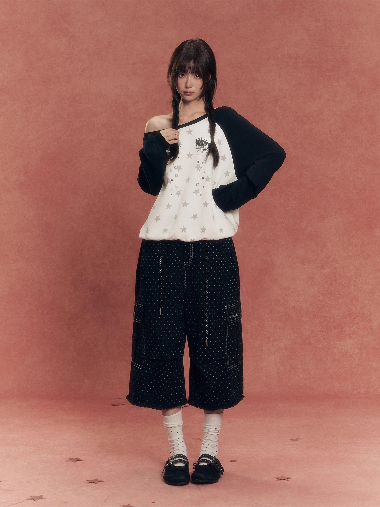 Vintage Washed Cropped Denim Pants