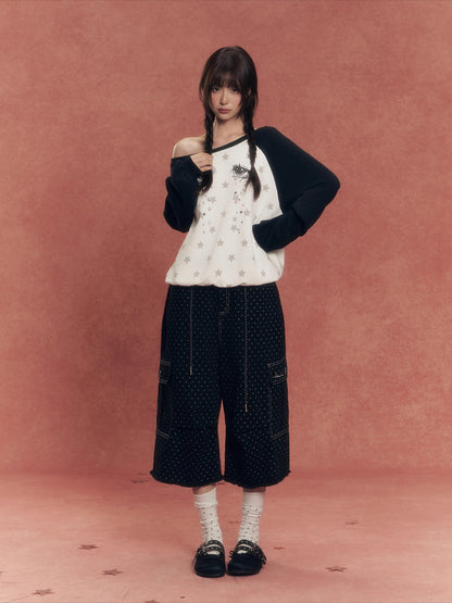 Vintage Washed Cropped Denim Pants