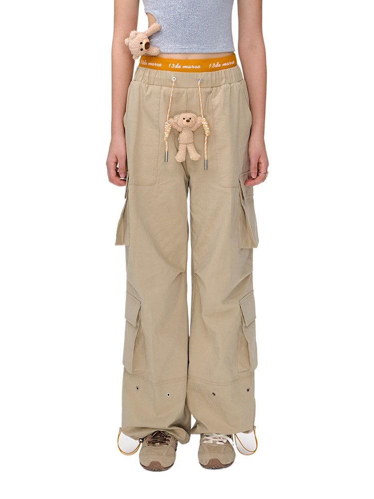 Elastic Waist Cargo Pants