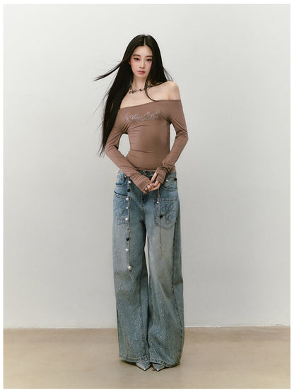 One-shoulder Skin-friendly Top - CHINASQUAD