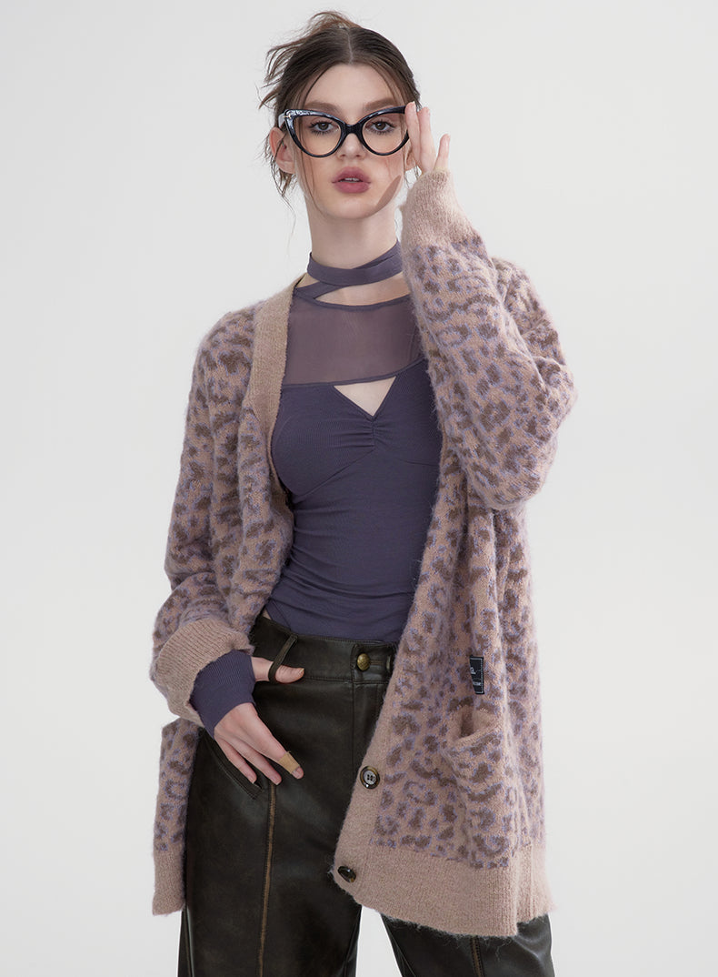Mohair Knitted Cardigan - CHINASQUAD