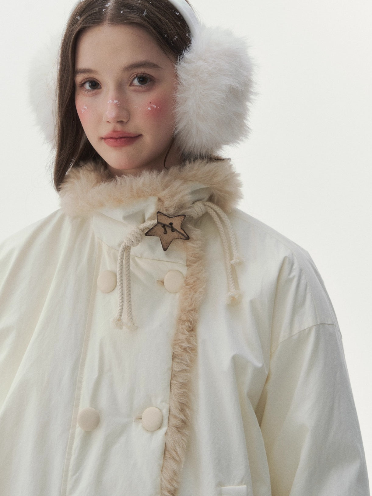 White Starry Birch Duck Down Jacket
