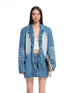 "Caracal Series" Washed Twill Denim Blazer - CHINASQUAD
