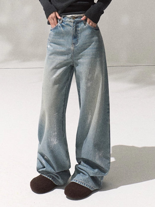 Vintage Straight-Leg Cotton Denim Jeans