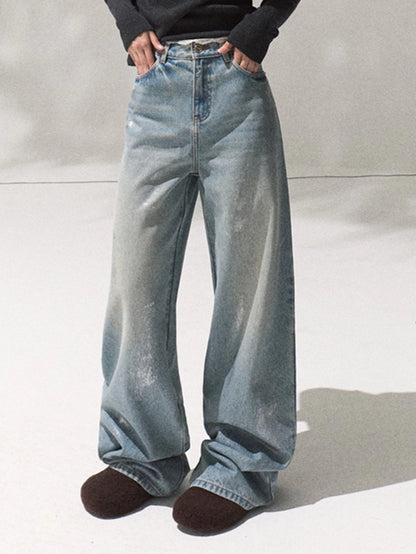 Vintage Straight-Leg Cotton Denim Jeans
