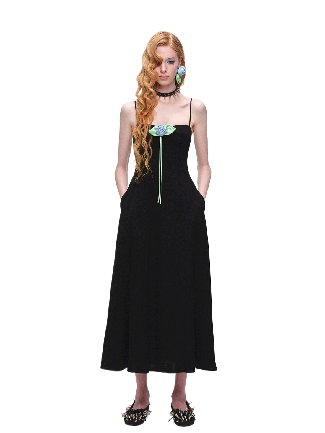 Rose Brooch Corset Maxi Dress 1Jinn Studio