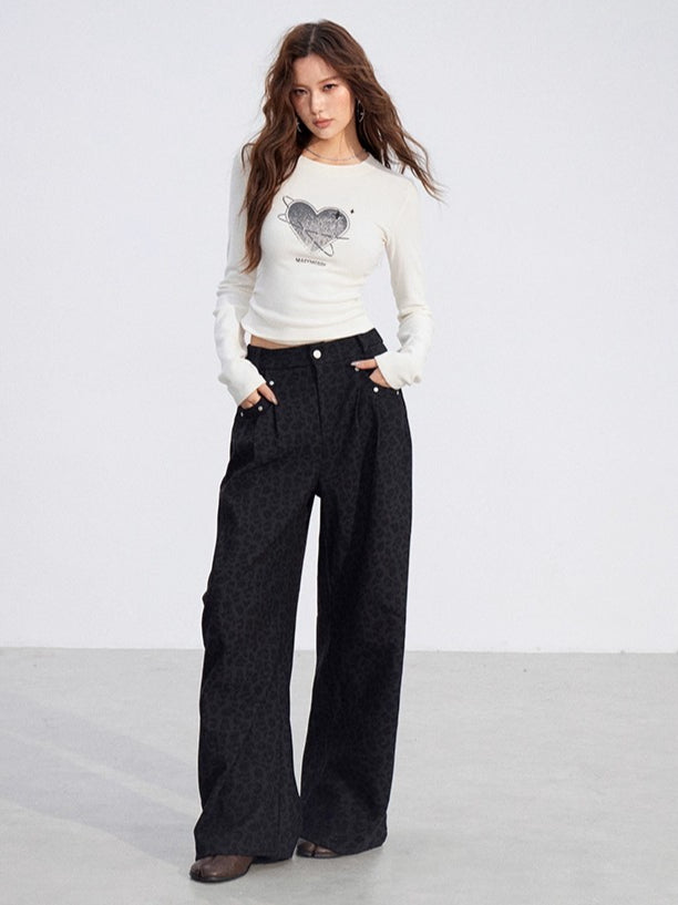 Wool-Blend Wide-Leg Trousers