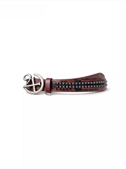 Punk Studded Leather Belt