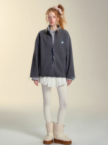 High-Neck Fleece Jacket