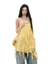 Beaded Flowing A-line Acetate Dress - CHINASQUAD