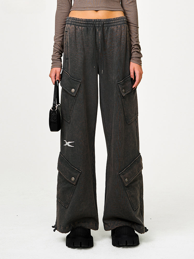 Black Enhanced Wide-Leg Pant