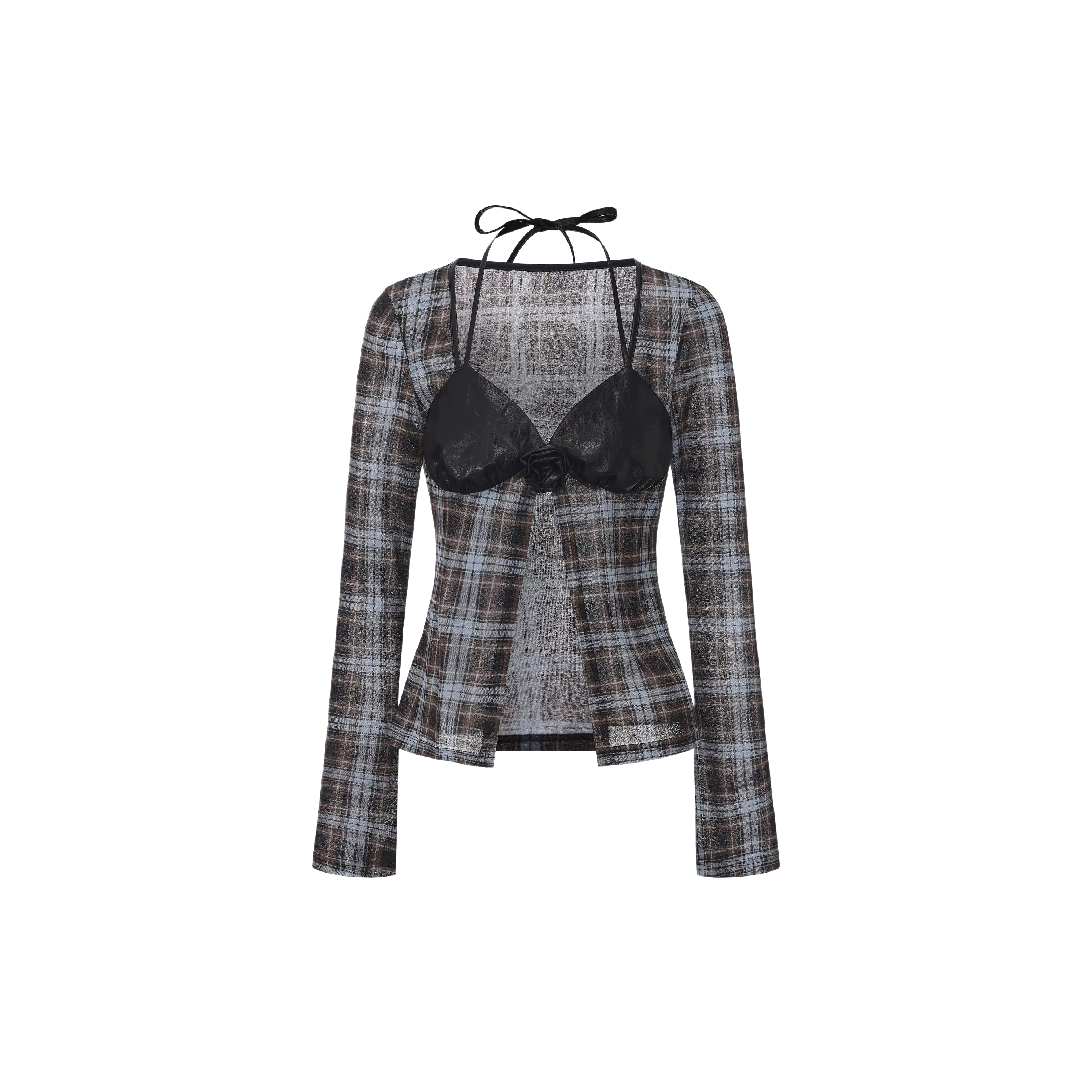 Punk Mesh Panel Long Sleeve