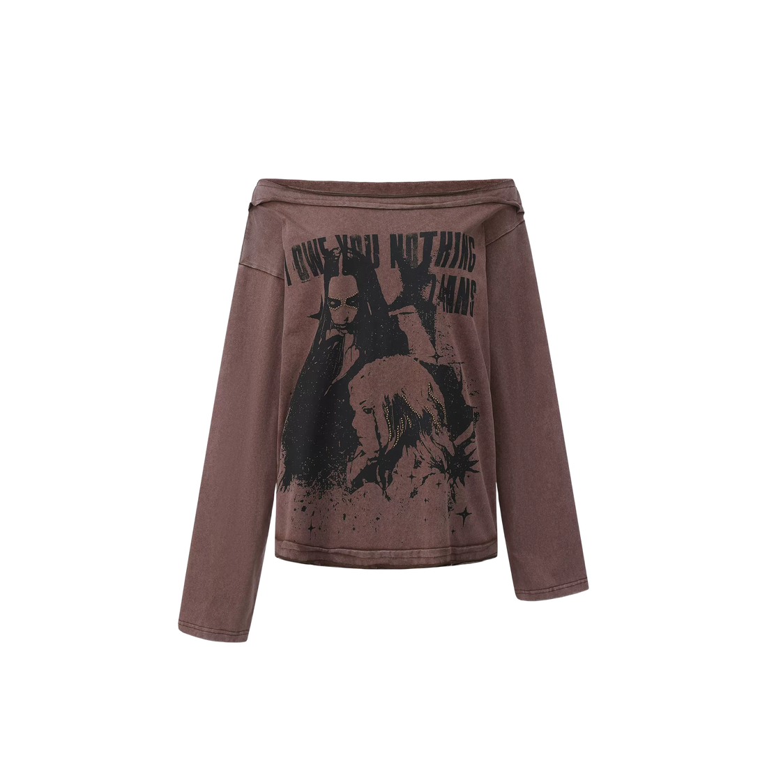 24ANS Salt-Washed Grunge Graphic T-Shirt – T-Shirts &amp; Polos
