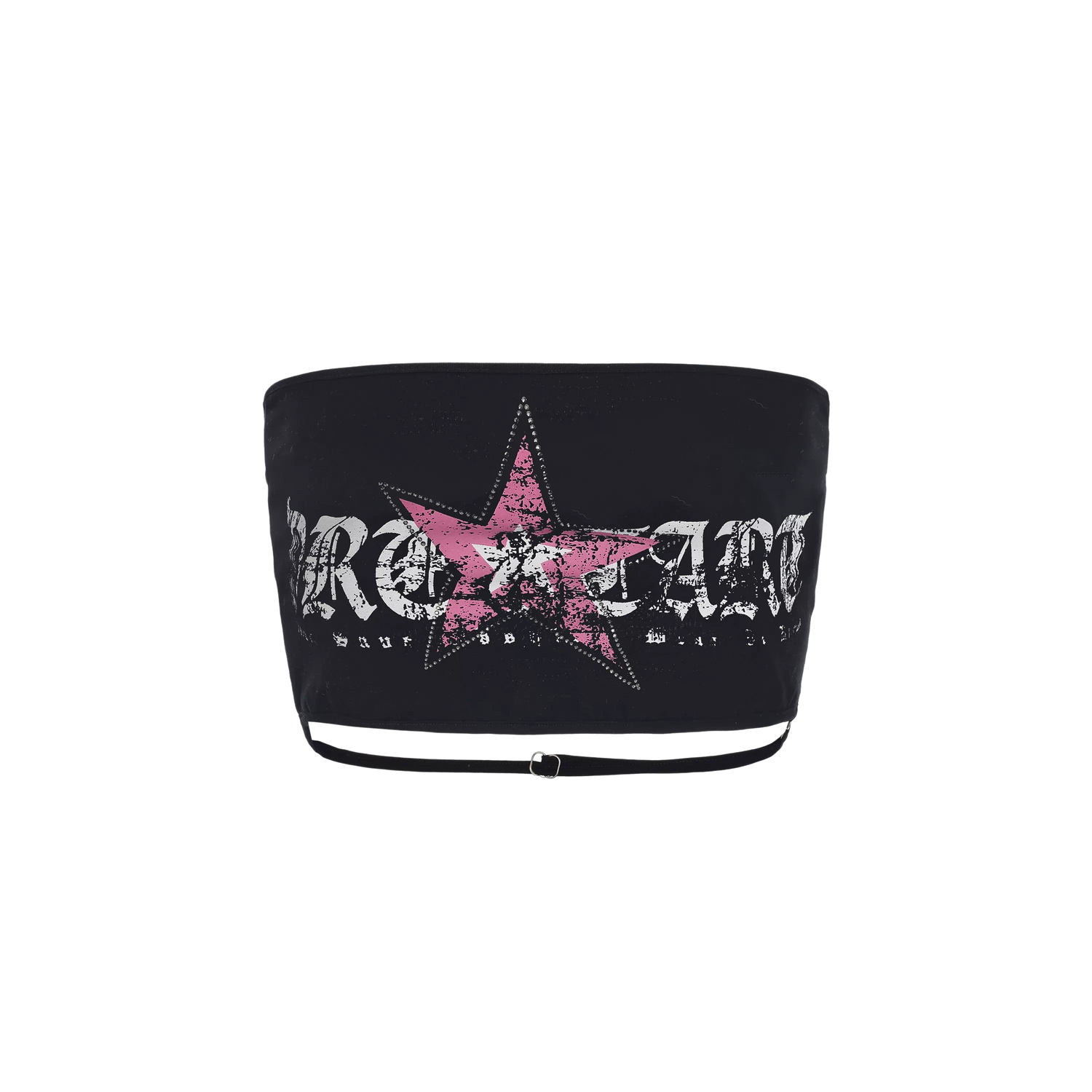 Punk Graphic Strapless Bustier