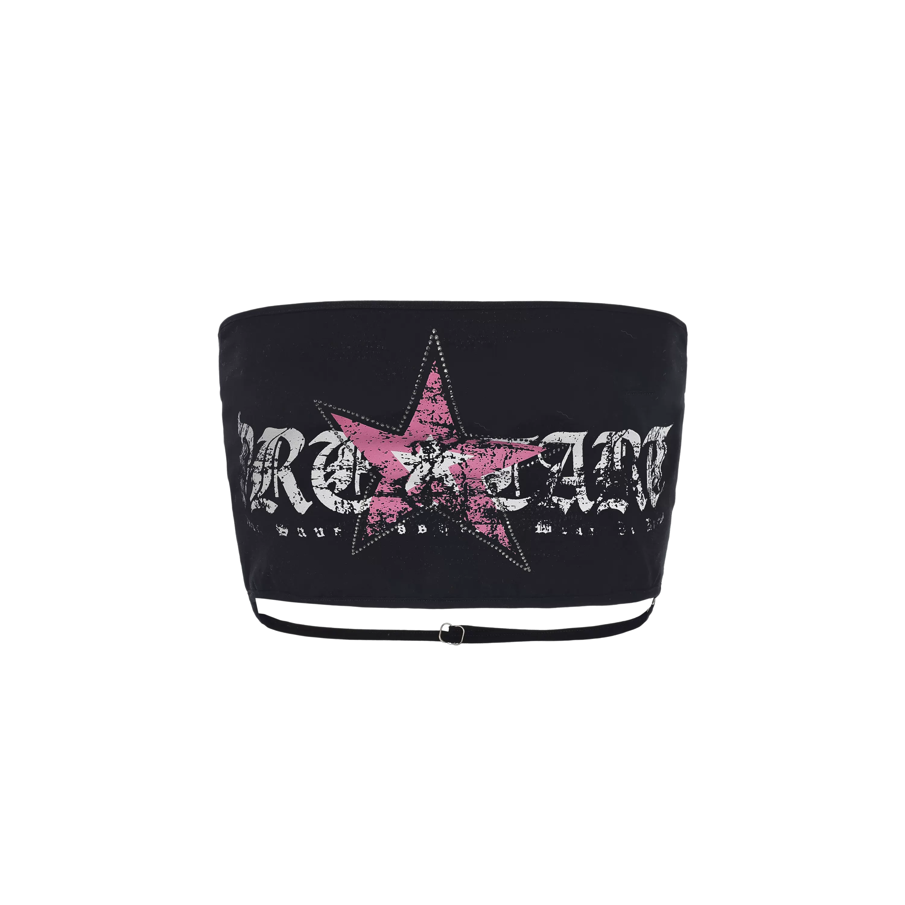 Punk Graphic Strapless Bustier