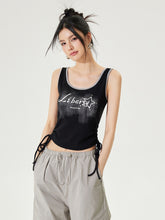 Color-block Tie-up Fitted Tank Top - CHINASQUAD