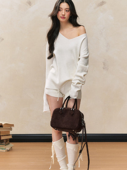 Knit Long Sleeve Sweater Set - CHINASQUAD