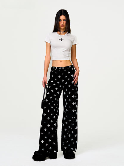 Black Garden Classic Wide-Leg Jeans