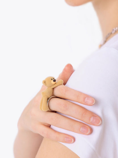 Velvet Teddy Double-Band Ring