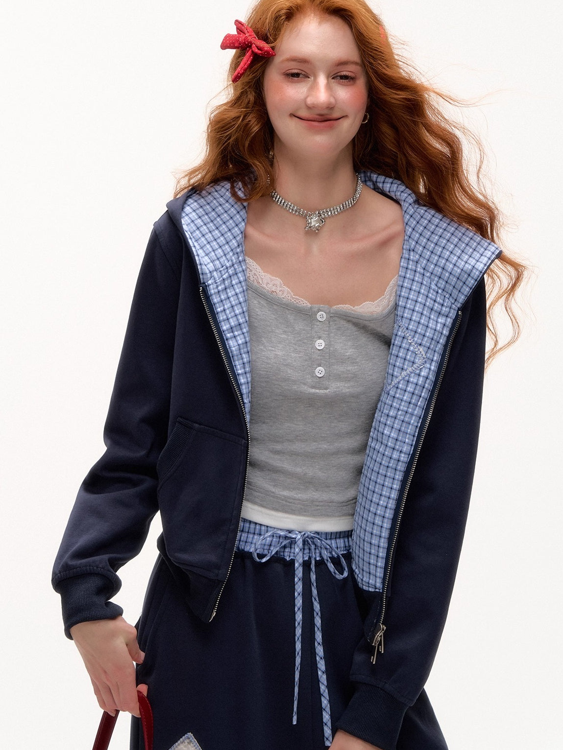 Lace Trim Layered-Effect Contrast Tank Top