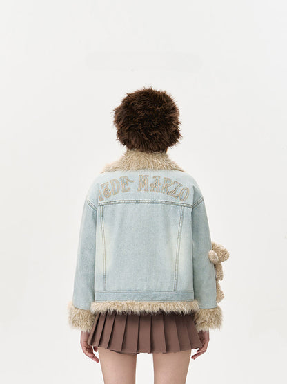 Doozoo Fleece Denim Jacket