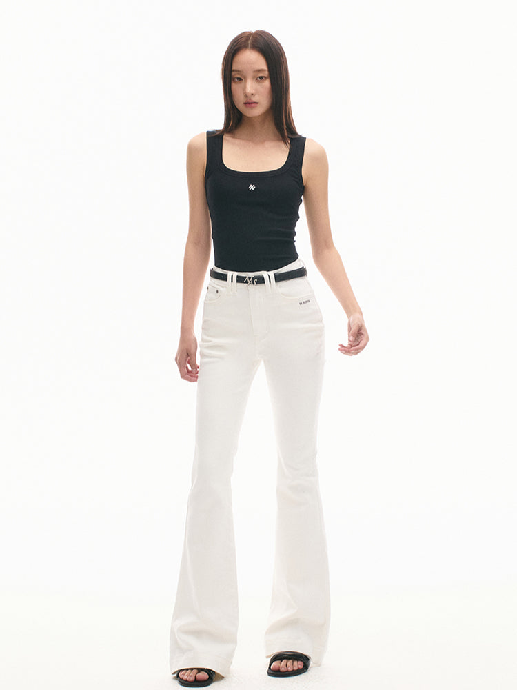 Vintage High-Waisted Skinny Stretch Flared Jeans