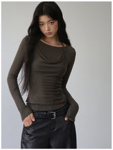 Fake Two-Piece Knit Long-Sleeve Blouse - CHINASQUAD