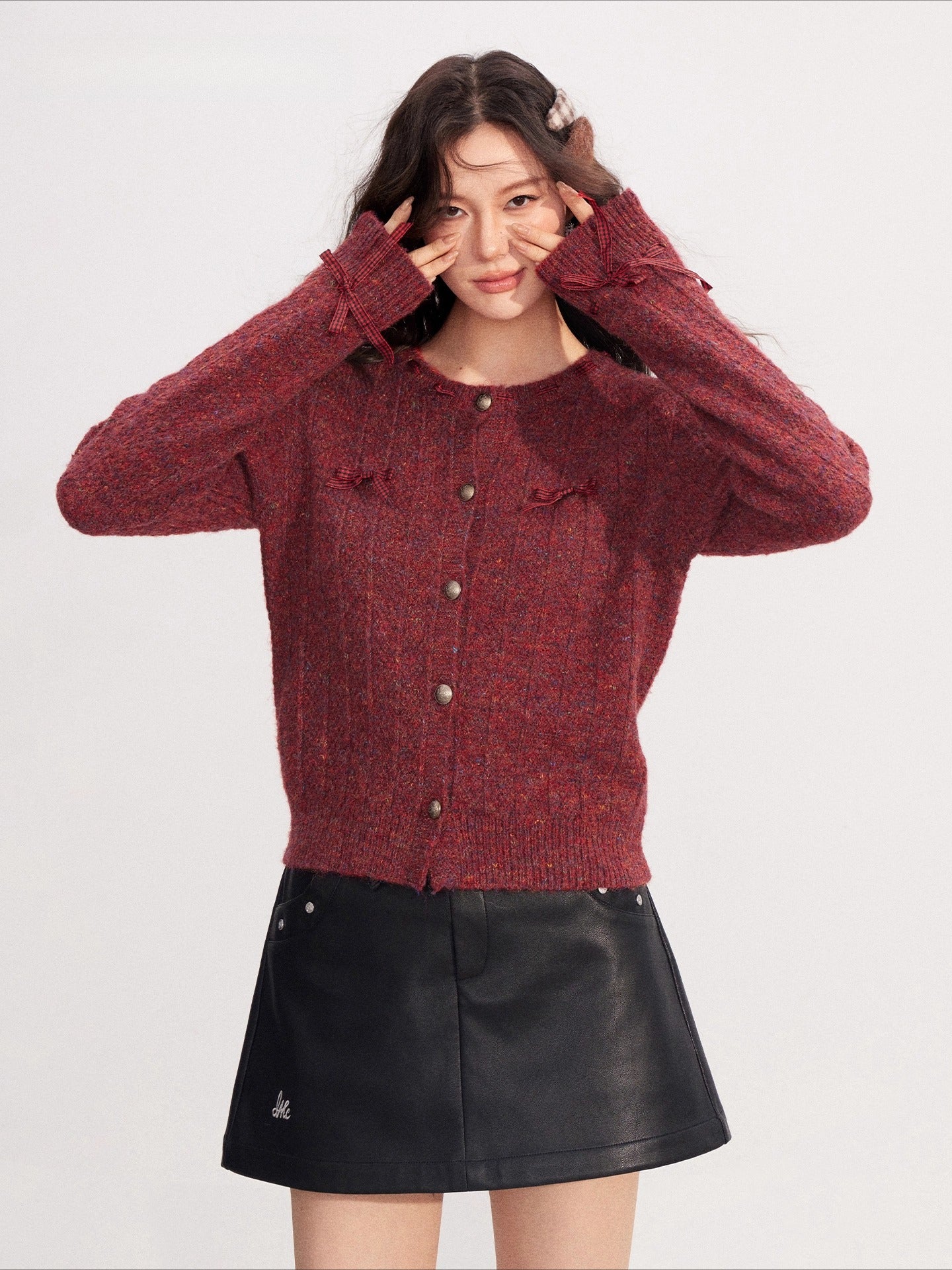 Bow-Detail Soft-Touch Knit Sweater