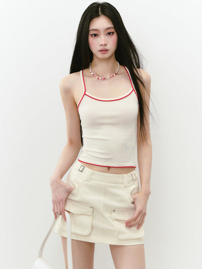 Casual Pocket A-Line Skirt