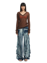 Alpaca Irregular Thin Long-sleeve Blouse - CHINASQUAD