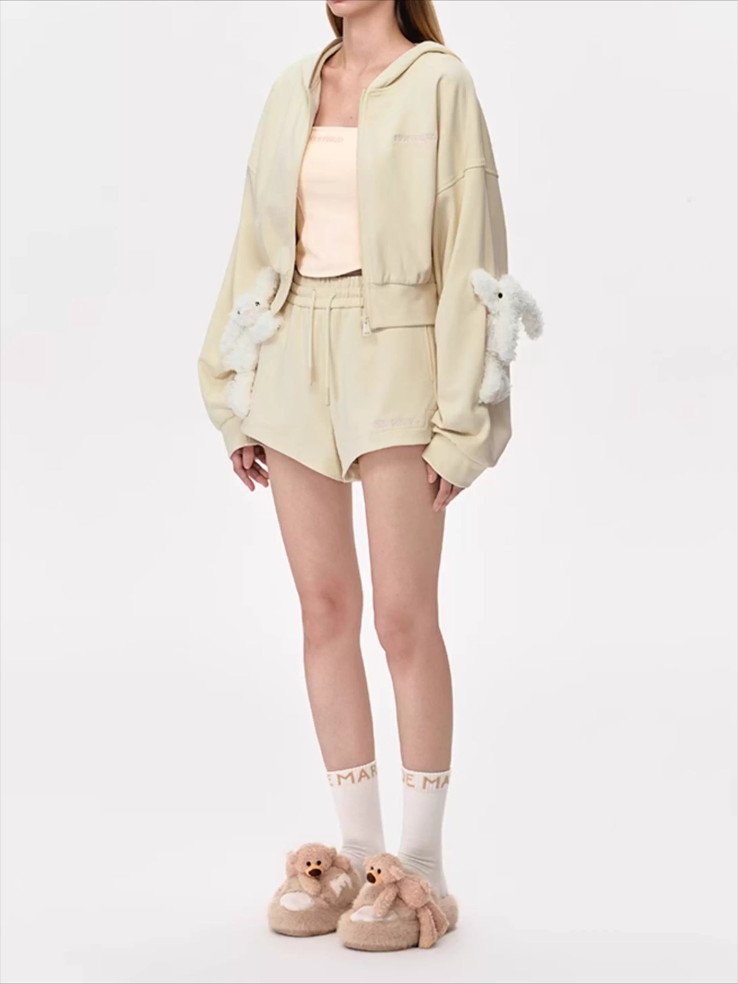 Plush Glow Doll Slide Sandals