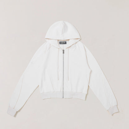 Wild Vintage Zip-up Cropped Hoodie