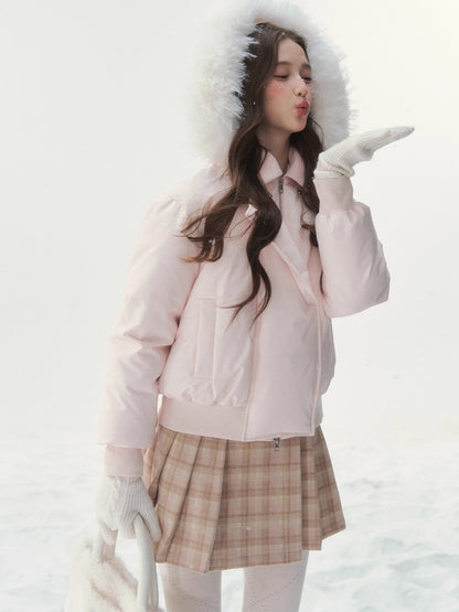 Faux-Fur Collar Down Jacket