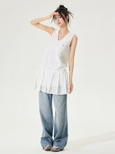 V-neck Tie-up Sleeveless Dress - CHINASQUAD