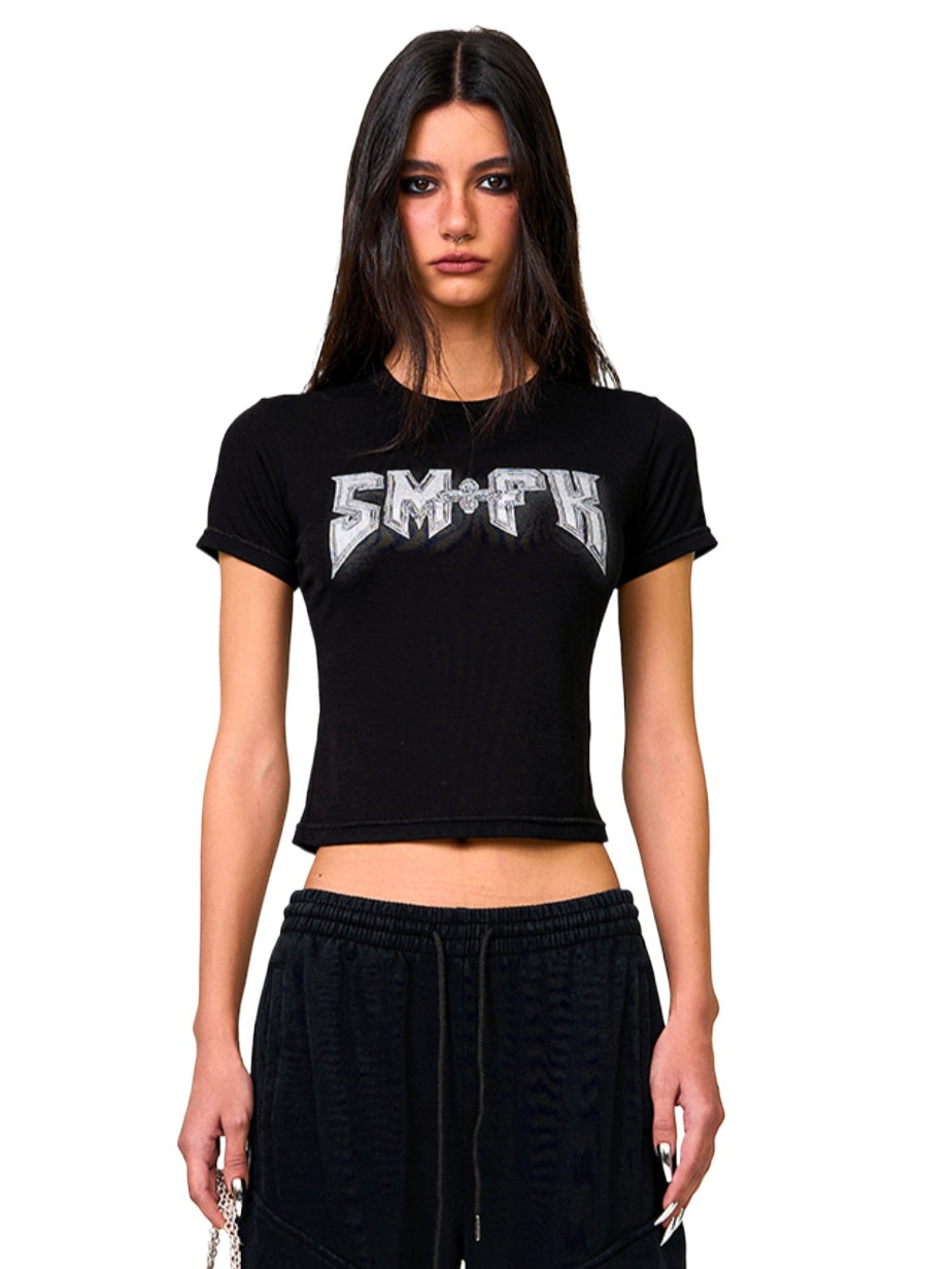 Rock Slim-Fit Elastic Print T-shirt