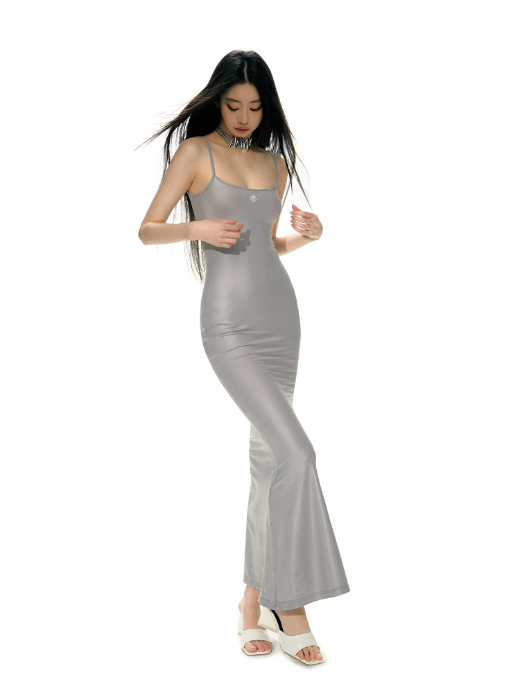 Mermaid Tail Stretch Spaghetti Dress