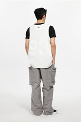 White Crew Neck Vest - CHINASQUAD