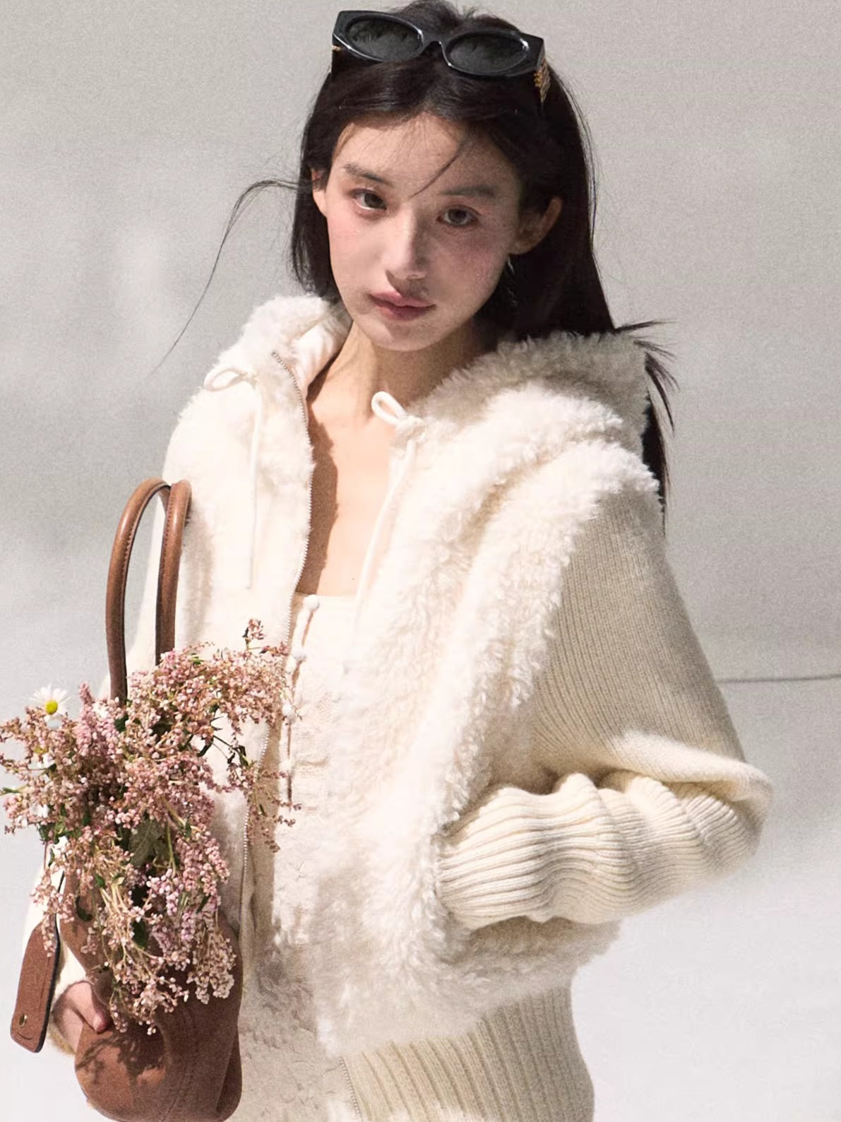 Knit Vest Jacket &amp; Straight-Leg Pants Set