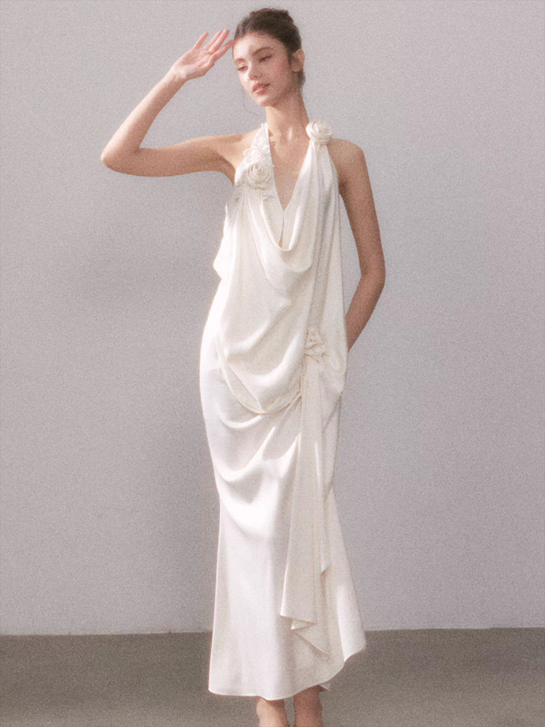 YZZI HE Tyndall Muse Satin Glow Maxi Dress – view 8