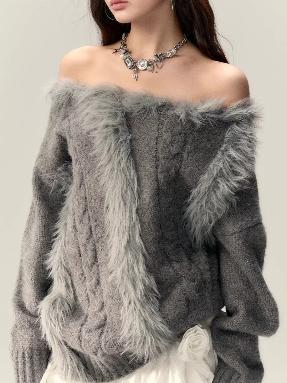 Color-Blocked Wool-Blend Knit Top