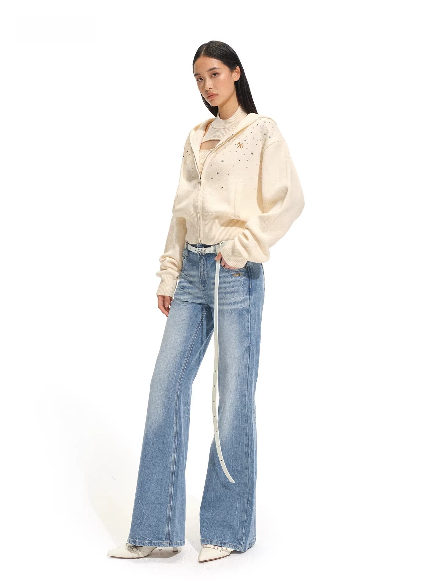 Proportion Straight-Leg Denim Pants