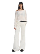 Boat Neck Slightly Sheer Knotted Open-back T-shirt - CHINASQUAD