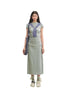 Printed Side Gathered Tie Dress - CHINASQUAD