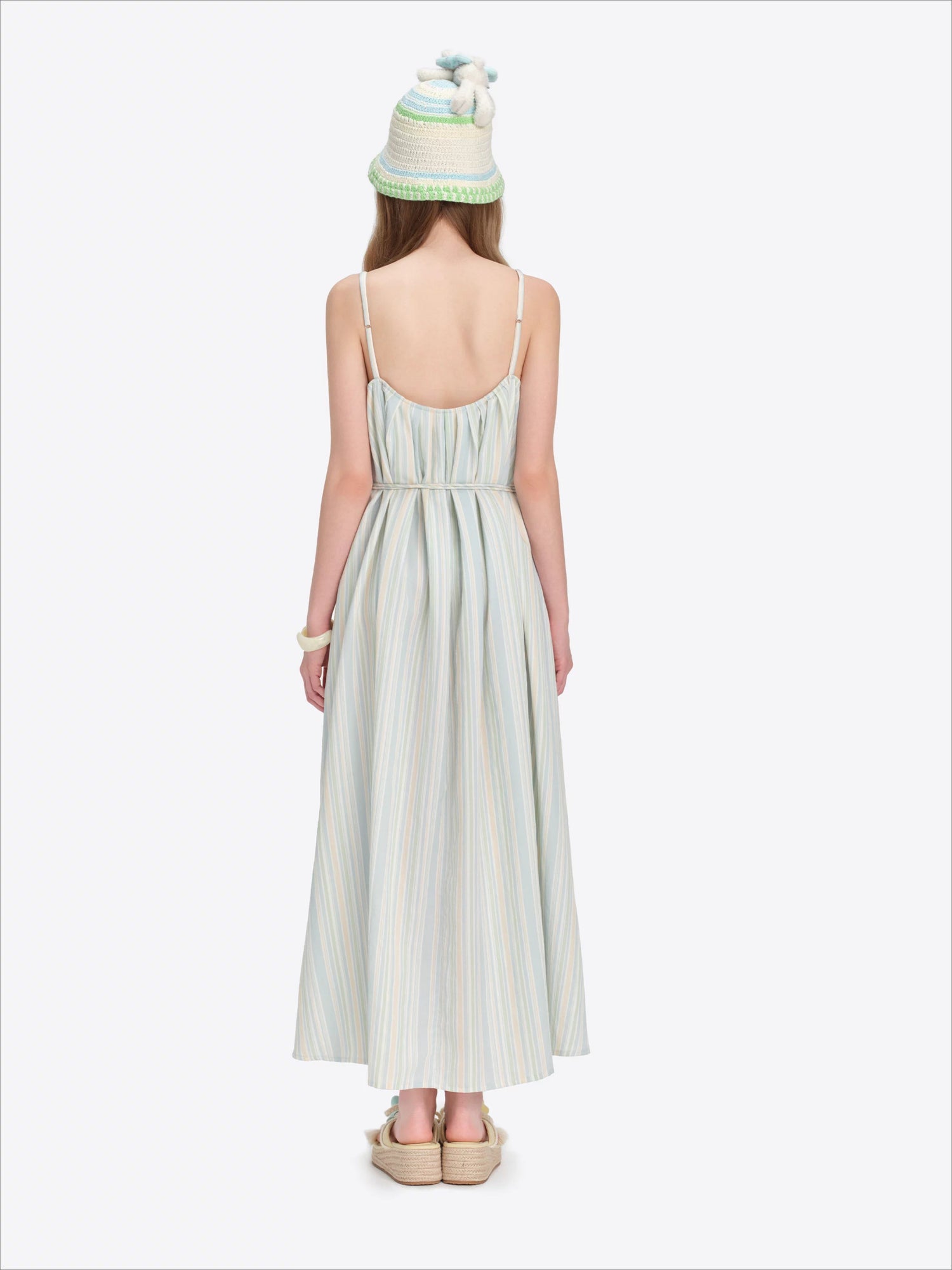 Floral Doll Strap Maxi Dress