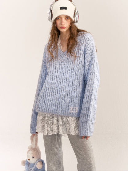 Academy Style Mixed Colors Knit Sweater