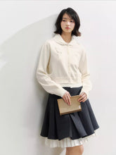 Crochet White Doll Collar Cardigan - CHINASQUAD