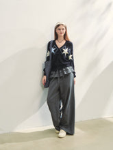 Two-piece Double-layer Ruffle Tie Straight Pants - CHINASQUAD